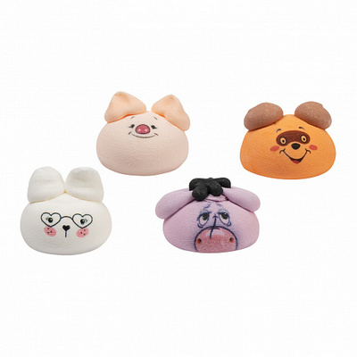 Сахарные фигурки Зверята малютки 40шт, 170г