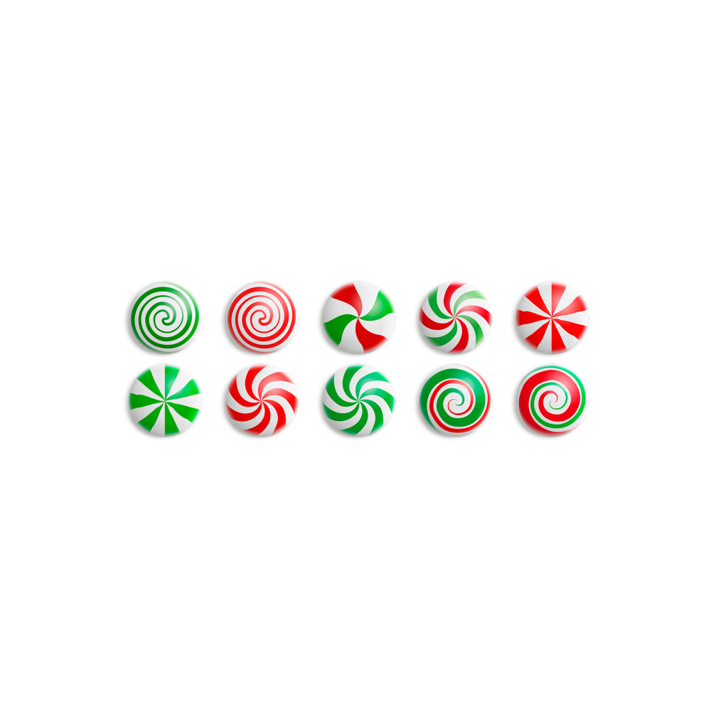 Сах.мини-медальоны Новогодние карамельки круг, 65г  87748