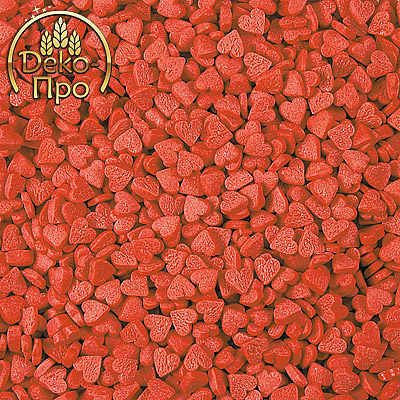 Посыпки "Сердечки красные" (мини) 0,75 кг