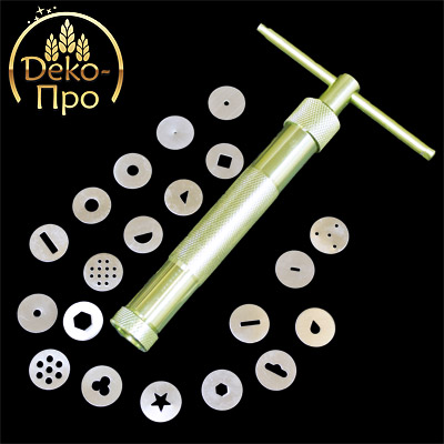 Экструдер для работы с сахарной мастикой, 20 насад.