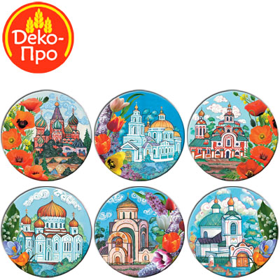 Вафельные картинки Пасха ЦВ и ХРАМЫ d45. 1/ 240 шт