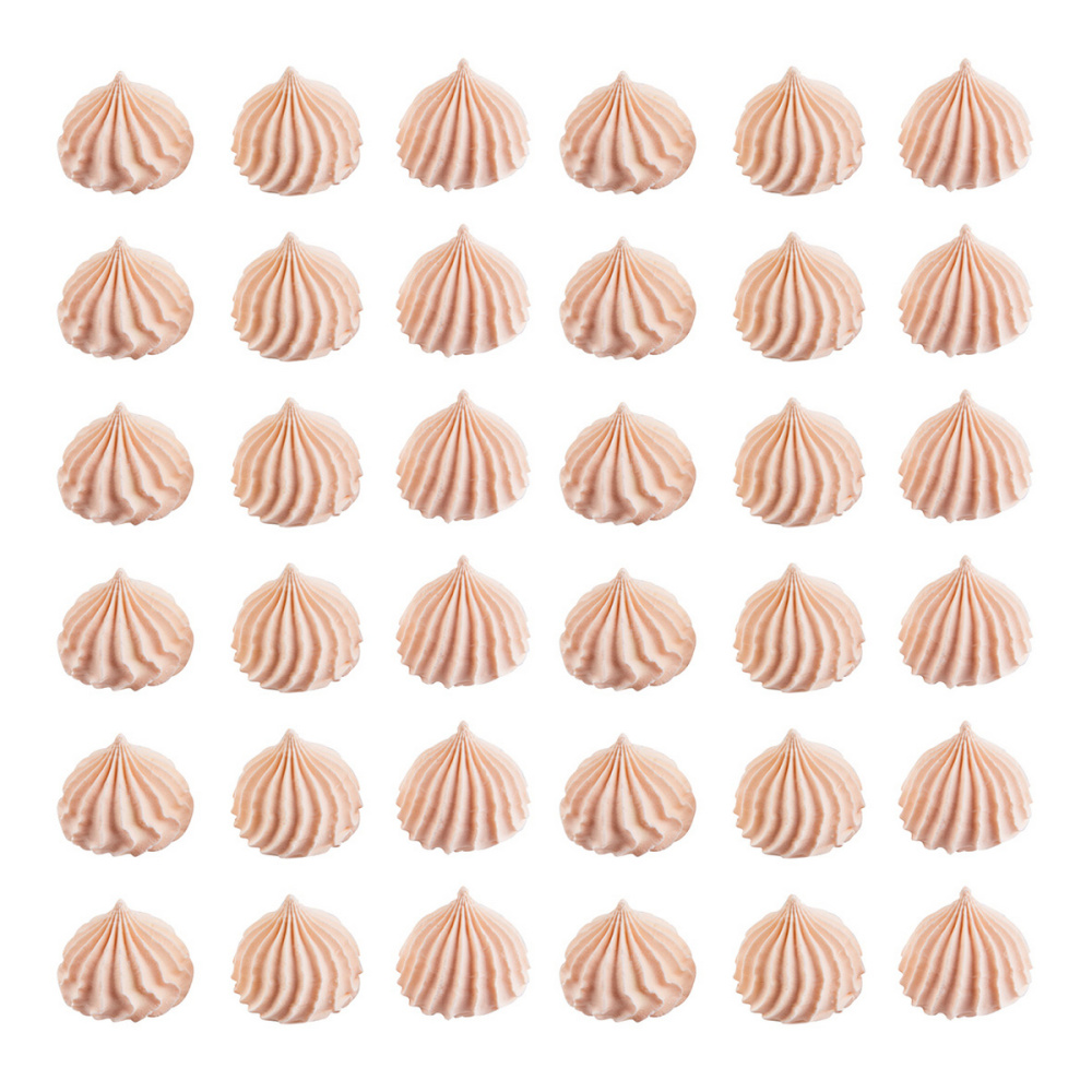 Сах.фигурки Безе(рифл.) крупные, 100г, персиковые
