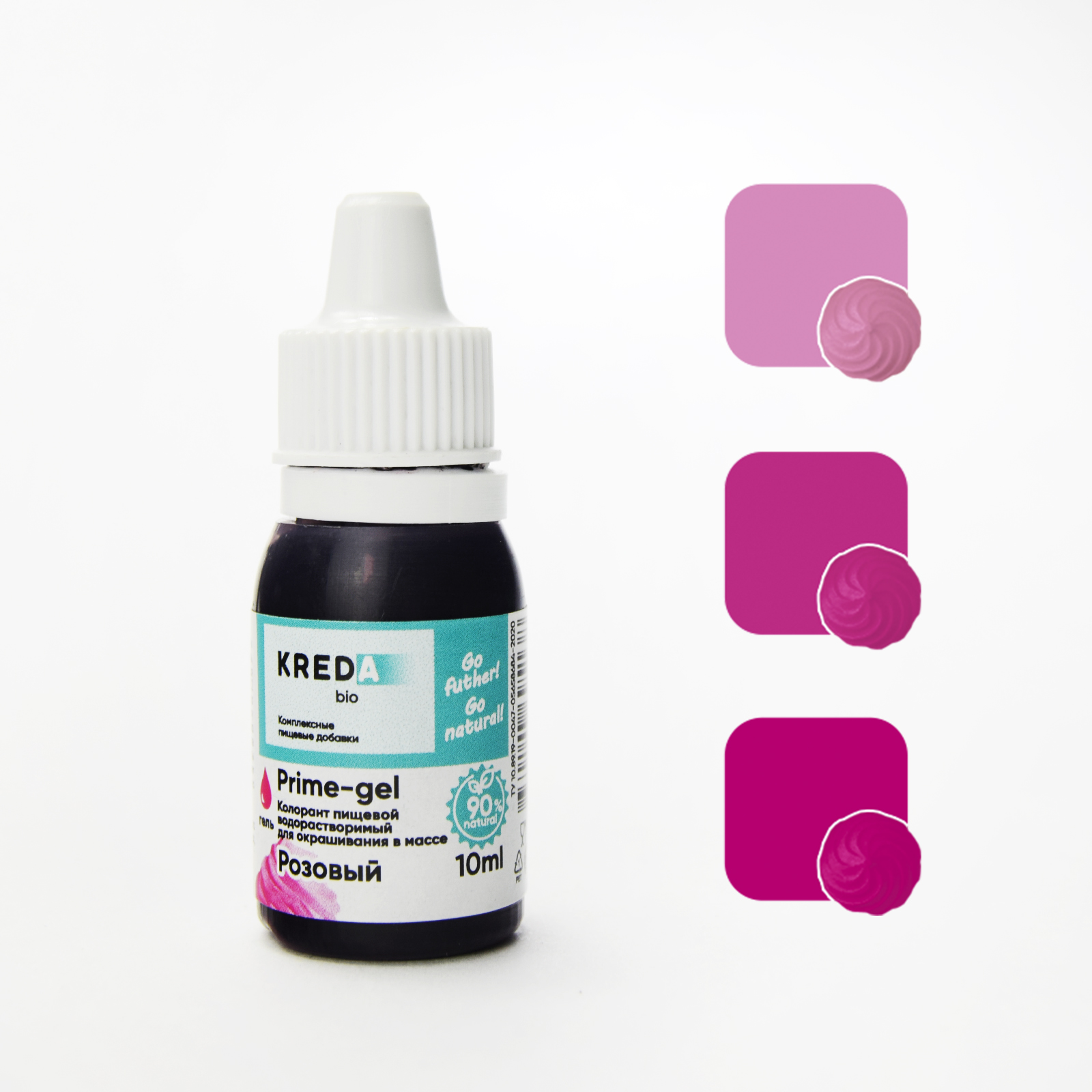 Prime-gel 01 розовый колорант водораств. (10мл) KREDA Bio