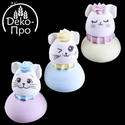 Сахарные фигурки КОТИКИ (цветные) ТП, h40мм, 70 шт